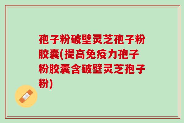 孢子粉破壁灵芝孢子粉胶囊(提高免疫力孢子粉胶囊含破壁灵芝孢子粉)