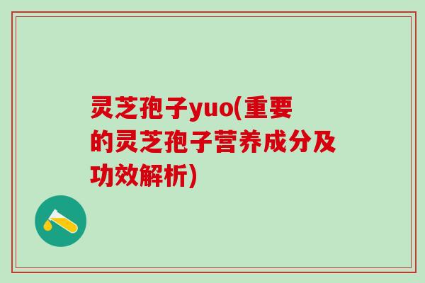 灵芝孢子yuo(重要的灵芝孢子营养成分及功效解析)
