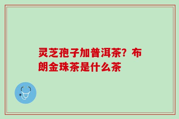 灵芝孢子加普洱茶？布朗金珠茶是什么茶
