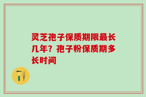 灵芝孢子保质期限最长几年？孢子粉保质期多长时间