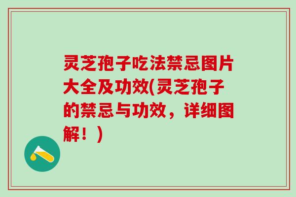 灵芝孢子吃法禁忌图片大全及功效(灵芝孢子的禁忌与功效，详细图解！)