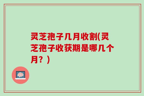 灵芝孢子几月收割(灵芝孢子收获期是哪几个月？)