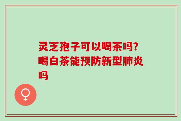 灵芝孢子可以喝茶吗？喝白茶能预防新型肺炎吗