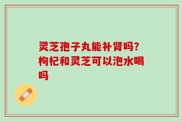 灵芝孢子丸能补吗?枸杞和灵芝可以泡水喝吗 灵芝孢子丸能补吗?枸杞和灵芝可以泡水喝吗