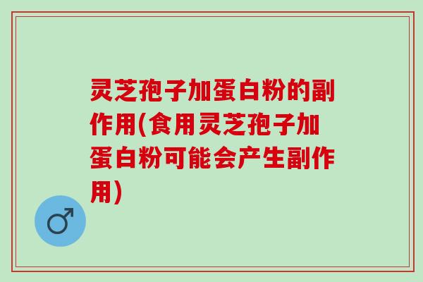 灵芝孢子加蛋白粉的副作用(食用灵芝孢子加蛋白粉可能会产生副作用)
