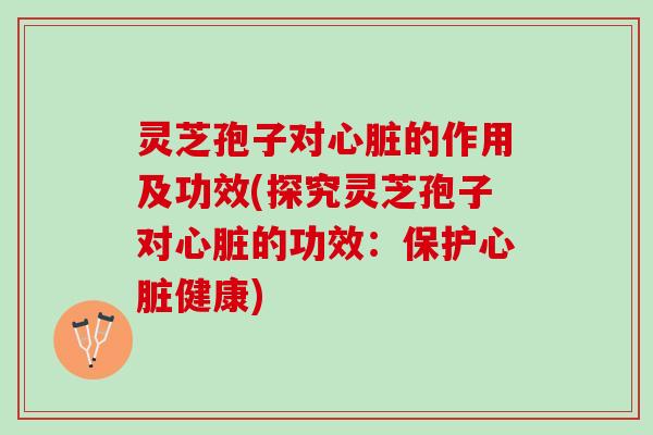 灵芝孢子对心脏的作用及功效(探究灵芝孢子对心脏的功效：保护心脏健康)
