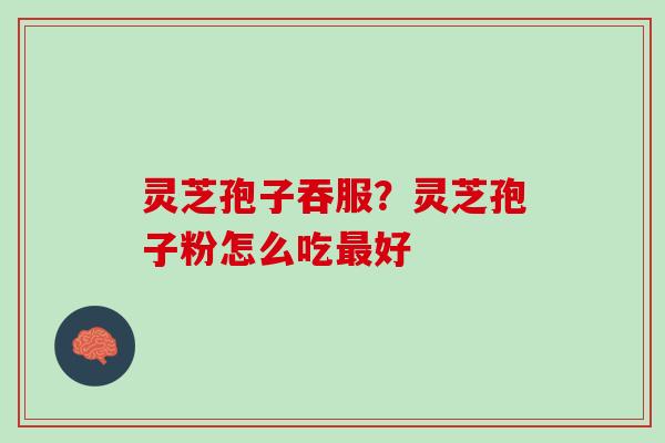 灵芝孢子吞服?灵芝孢子粉怎么吃好 灵芝孢子吞服?灵芝孢子粉怎么吃好