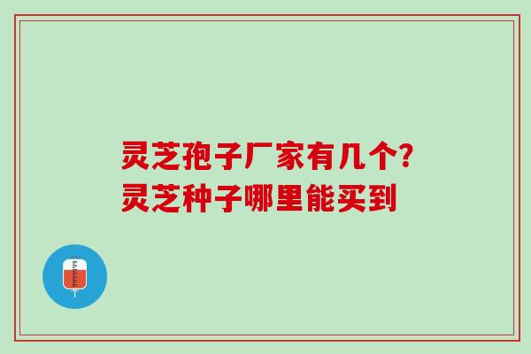 灵芝孢子厂家有几个?灵芝种子哪里能买到 灵芝孢子厂家有几个?灵芝种子哪里能买到