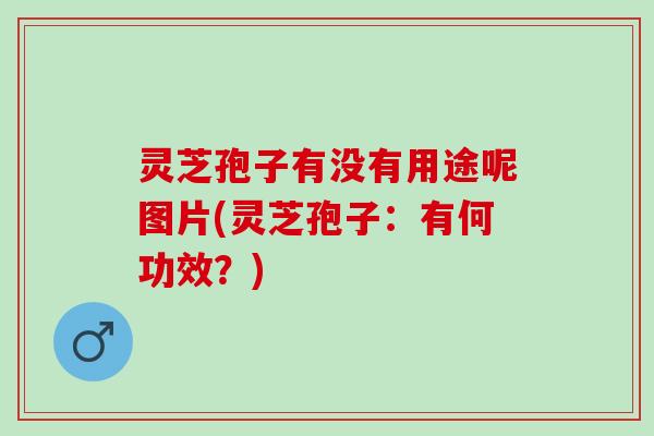 灵芝孢子有没有用途呢图片(灵芝孢子：有何功效？)