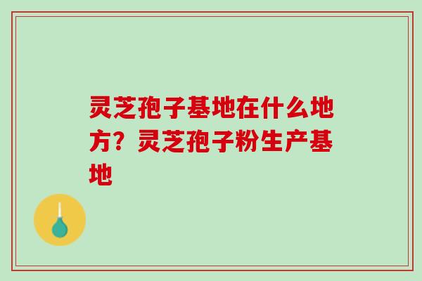 灵芝孢子基地在什么地方?灵芝孢子粉生产基地 灵芝孢子基地在什么地方?灵芝孢子粉生产基地