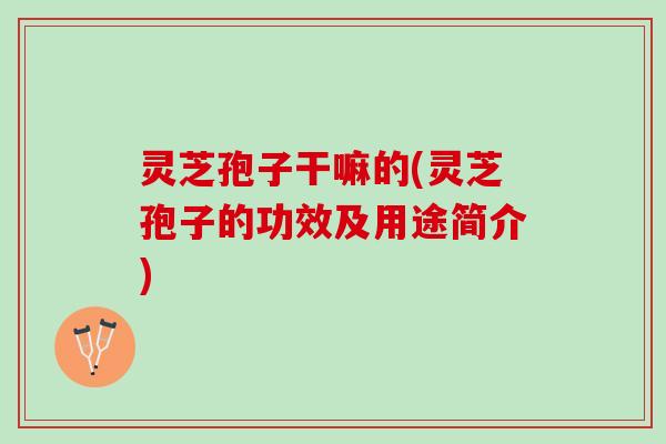 灵芝孢子干嘛的(灵芝孢子的功效及用途简介) 灵芝孢子干嘛的(灵芝孢子的功效及用途简介)