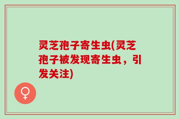灵芝孢子寄生虫(灵芝孢子被发现寄生虫,引发关注) 灵芝孢子寄生虫(灵芝孢子被发现寄生虫,引发关注)