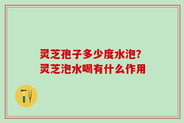 灵芝孢子多少度水泡？灵芝泡水喝有什么作用