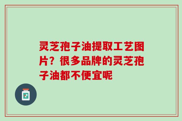 灵芝孢子油提取工艺图片？很多品牌的灵芝孢子油都不便宜呢