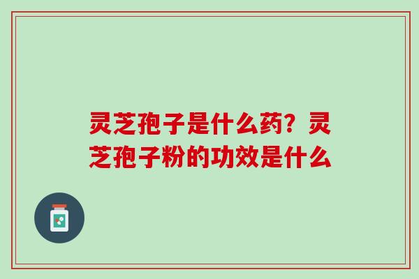 灵芝孢子是什么药?灵芝孢子粉的功效是什么 灵芝孢子是什么药?灵芝孢子粉的功效是什么