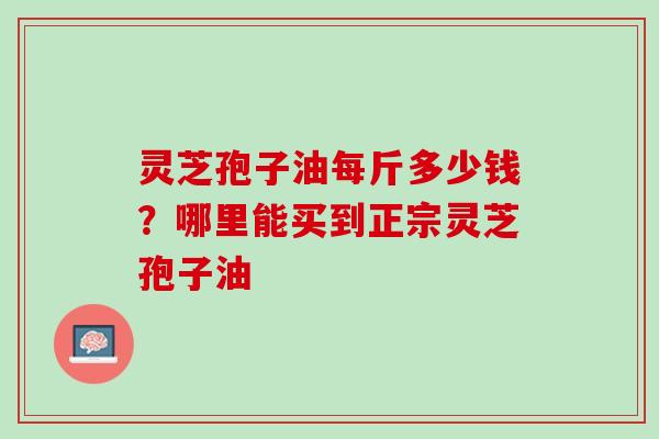 灵芝孢子油每斤多少钱？哪里能买到正宗灵芝孢子油