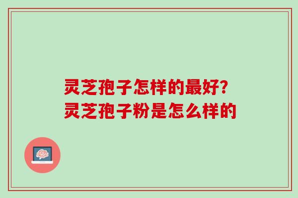 灵芝孢子怎样的最好？灵芝孢子粉是怎么样的
