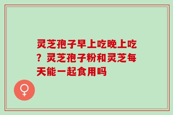 灵芝孢子早上吃晚上吃？灵芝孢子粉和灵芝每天能一起食用吗