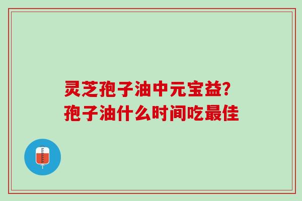 灵芝孢子油中元宝益？孢子油什么时间吃最佳
