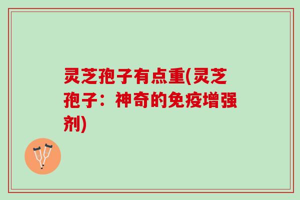 灵芝孢子有点重(灵芝孢子：神奇的免疫增强剂)