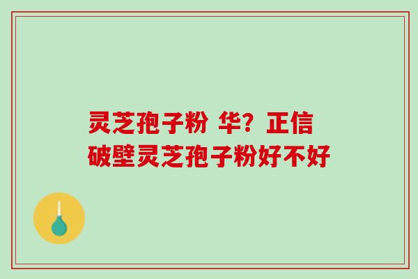 灵芝孢子粉 华?正信破壁灵芝孢子粉好不好 灵芝孢子粉 华?正信破壁灵芝孢子粉好不好