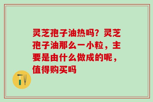 灵芝孢子油热吗？灵芝孢子油那么一小粒，主要是由什么做成的呢，值得购买吗