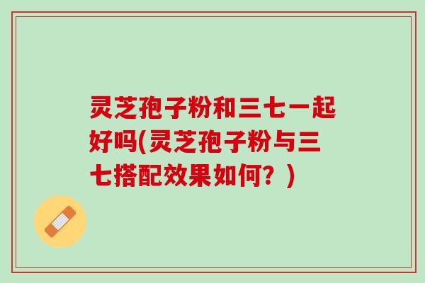 灵芝孢子粉和三七一起好吗(灵芝孢子粉与三七搭配效果如何？)