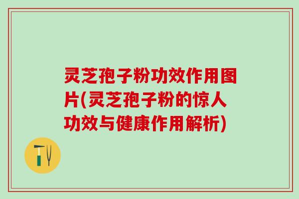 灵芝孢子粉功效作用图片(灵芝孢子粉的惊人功效与健康作用解析)