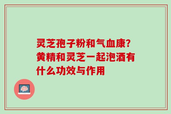 灵芝孢子粉和气血康？黄精和灵芝一起泡酒有什么功效与作用