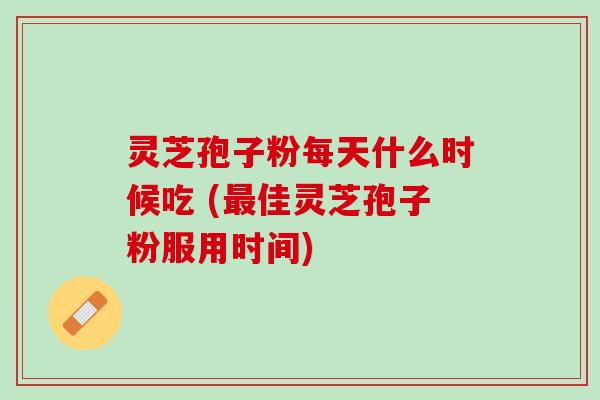 灵芝孢子粉每天什么时候吃 (最佳灵芝孢子粉服用时间)