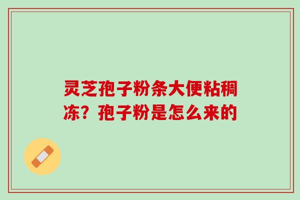 灵芝孢子粉条大便粘稠冻？孢子粉是怎么来的