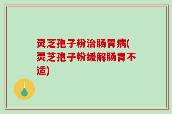 灵芝孢子粉治肠胃病(灵芝孢子粉缓解肠胃不适)