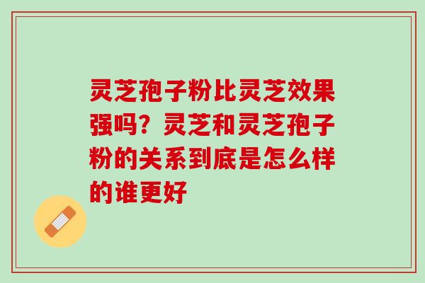 灵芝孢子粉比灵芝效果强吗?灵芝和灵芝孢子粉的关系到底是怎么样的谁更好 灵芝孢子粉比灵芝效果强吗?灵芝和灵芝孢子粉的关系到底是怎么样的谁更好