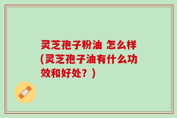 灵芝孢子粉油 怎么样(灵芝孢子油有什么功效和好处？)