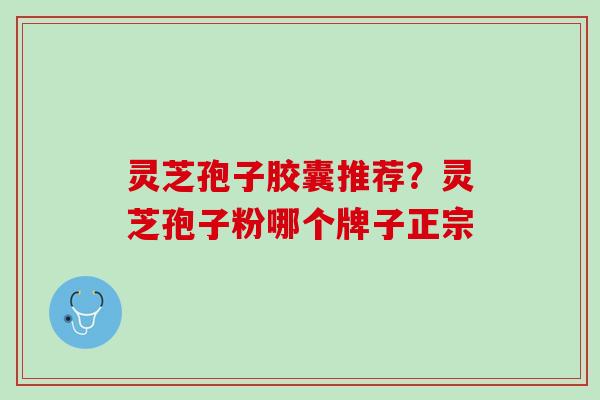 灵芝孢子胶囊推荐？灵芝孢子粉哪个牌子正宗
