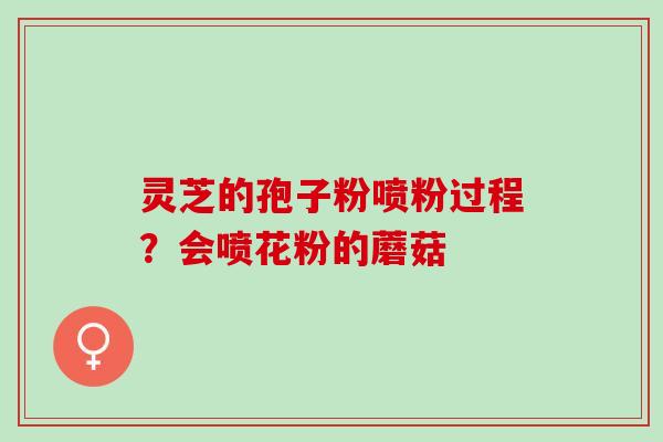灵芝的孢子粉喷粉过程？会喷花粉的蘑菇