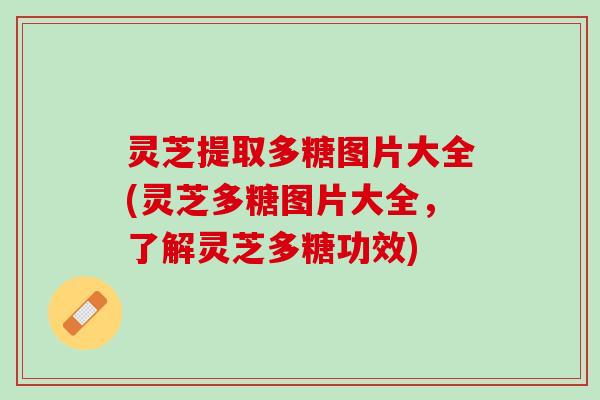 灵芝提取多糖图片大全(灵芝多糖图片大全,了解灵芝多糖功效) 灵芝提取多糖图片大全(灵芝多糖图片大全,了解灵芝多糖功效)