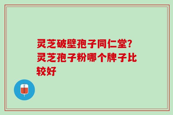 灵芝破壁孢子同仁堂？灵芝孢子粉哪个牌子比较好