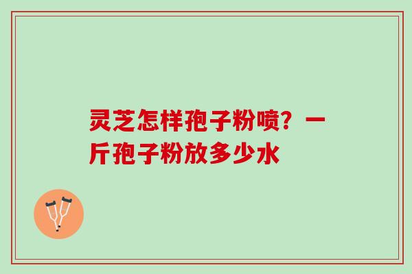 灵芝怎样孢子粉喷？一斤孢子粉放多少水