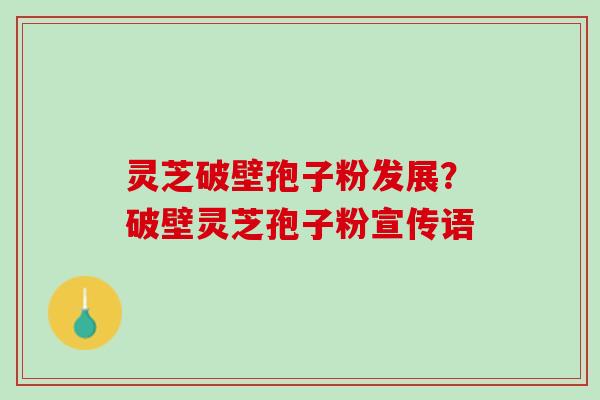 灵芝破壁孢子粉发展？破壁灵芝孢子粉宣传语