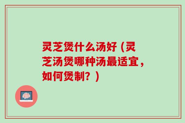 灵芝煲什么汤好 (灵芝汤煲哪种汤最适宜，如何煲制？)