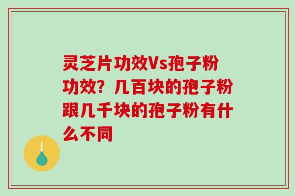 灵芝片功效Vs孢子粉功效?几百块的孢子粉跟几千块的孢子粉有什么不同 灵芝片功效Vs孢子粉功效?几百块的孢子粉跟几千块的孢子粉有什么不同