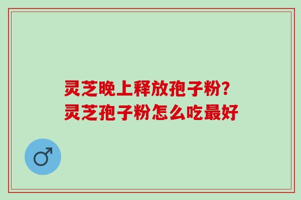 灵芝晚上释放孢子粉？灵芝孢子粉怎么吃最好