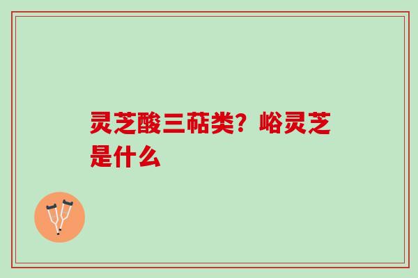 灵芝酸三萜类？峪灵芝是什么