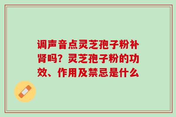 调声音点灵芝孢子粉补吗？灵芝孢子粉的功效、作用及禁忌是什么