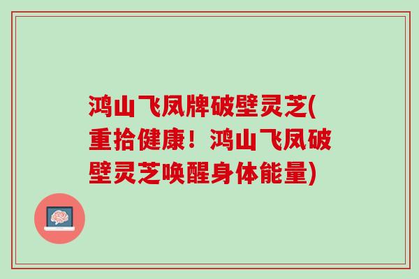 鸿山飞凤牌破壁灵芝(重拾健康！鸿山飞凤破壁灵芝唤醒身体能量)