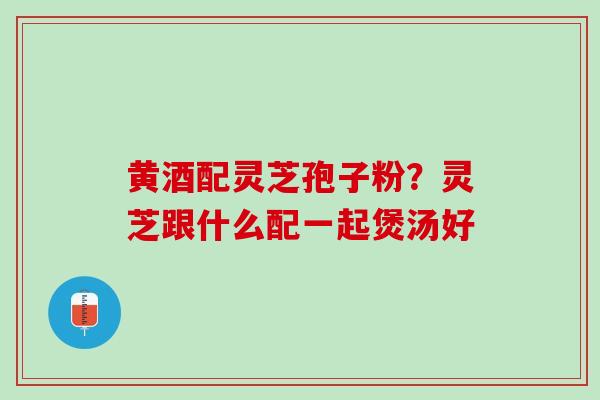 黄酒配灵芝孢子粉？灵芝跟什么配一起煲汤好