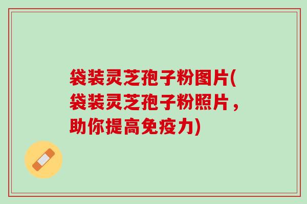 袋装灵芝孢子粉图片(袋装灵芝孢子粉照片，助你提高免疫力)