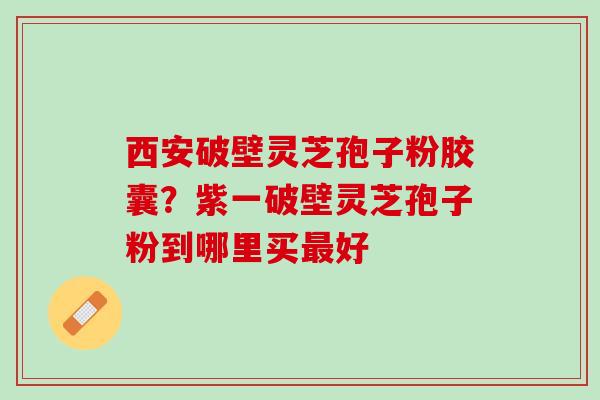 西安破壁灵芝孢子粉胶囊？紫一破壁灵芝孢子粉到哪里买最好
