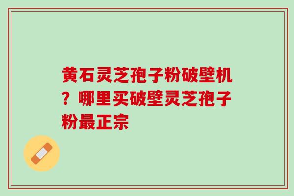 黄石灵芝孢子粉破壁机？哪里买破壁灵芝孢子粉最正宗